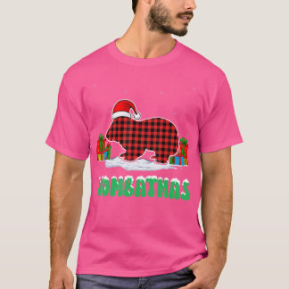 Wombat dragen kerstmuts Xmas Ugly Wombatmas Chris T-shirt