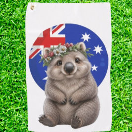 Wombat Een Klein stukje Australië Golf Handdoek