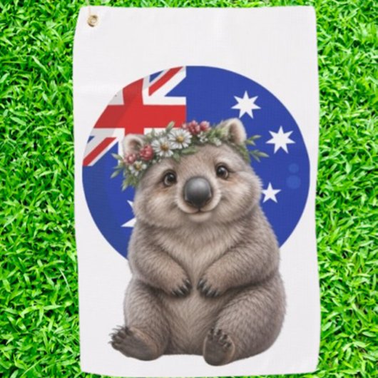 Wombat Een Klein stukje Australië Golf Handdoek