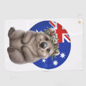 Wombat Een Klein stukje Australië Golf Handdoek (Horizontaal)