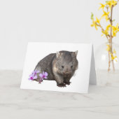 Wombat en Cooktown Orchid Kaart (Gele Bloem)