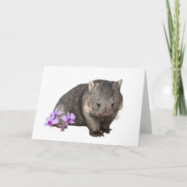 Wombat en Cooktown Orchid Kaart