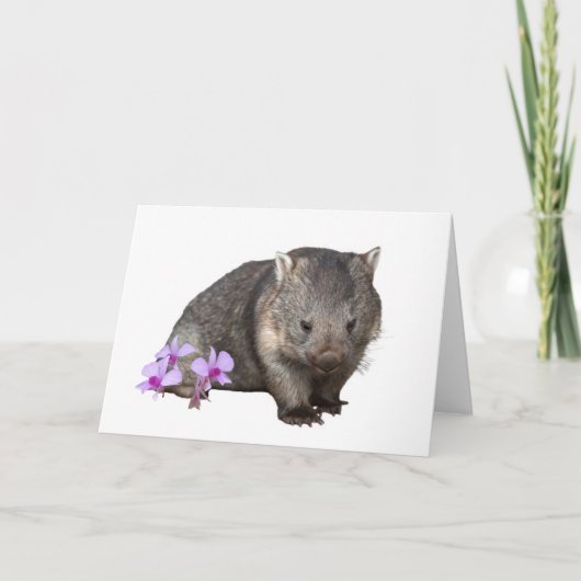 Wombat en Cooktown Orchid Kaart (Voorkant)