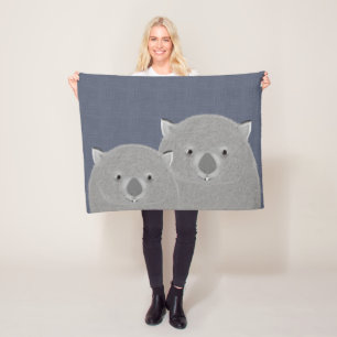 Wombat Fleece Blanket Deken