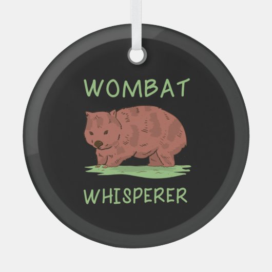 Wombat Fluisteraar Glas Ornament (Voorkant)