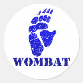 Wombat Footprint III Ronde Sticker (Voorkant)