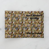 Wombat Fotocollage, Verjaardag Kaart (Binnen)