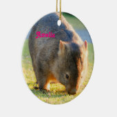 Wombat Fun Cute Australian Nature Photography Keramisch Ornament (Rechts)