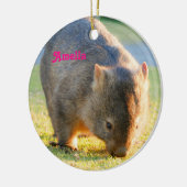Wombat Fun Cute Australian Nature Photography Keramisch Ornament (Links)
