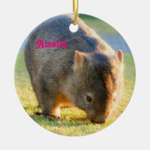 Wombat Fun Cute Australian Natuur Fotografie Keramisch Ornament