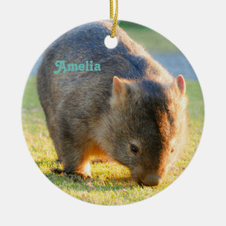 Wombat Fun Cute Name Australian Nature Photography Keramisch Ornament