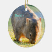 Wombat Fun Cute Name Australian Nature Photography Keramisch Ornament (Links)