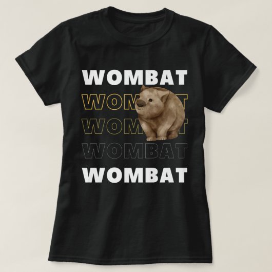 Wombat Funny Animal Zoo Australia giften T-shirt (Design voorkant)