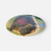 Wombat Funny Cute Australian Natuur Fotografie Papieren Bordje (Gekanteld)