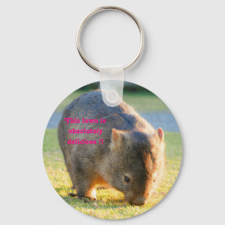 Wombat Funny Cute Australian Natuur Fotografie Sleutelhanger