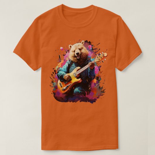 Wombat Gitaar spelen T-shirt (Design voorkant)