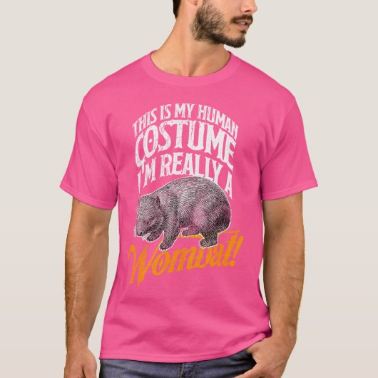 Wombat Human Funny Wildlife Idee T-shirt (Voorkant)