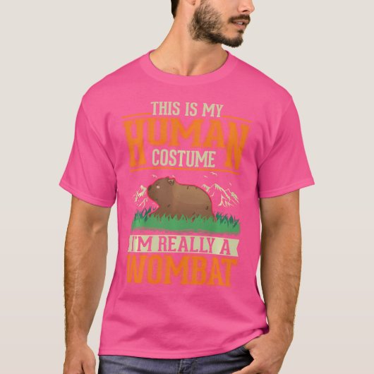 Wombat Human Halloween Wombat T-shirt (Voorkant)