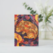 Wombat in Aboriginal Dot Art Style Briefkaart (Staand voorkant)