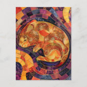 Wombat in Aboriginal Dot Art Style Briefkaart (Voorkant)