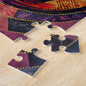 Wombat in Aboriginal Dot Art Style Legpuzzel (Zijkant)