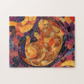 Wombat in Aboriginal Dot Art Style Legpuzzel (Horizontaal)
