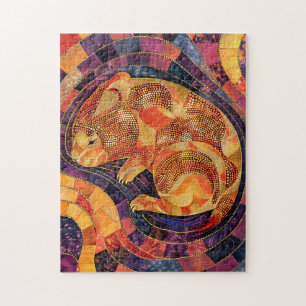 Wombat in Aboriginal Dot Art Style Legpuzzel