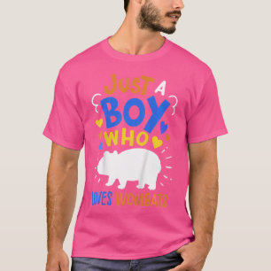 Wombat is gewoon een jongen die van wombats houdt t-shirt