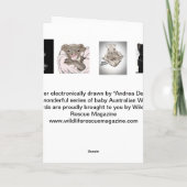 Wombat Joey Wenskaarten Kaart (Achterkant)