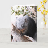 Wombat Kaart (Gele Bloem)