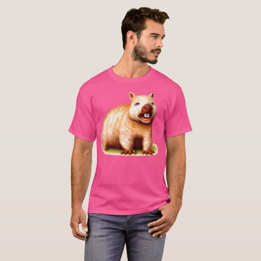Wombat Knaagdier Australian Animal Wombat Lovers T-shirt (Voorkant volledig)