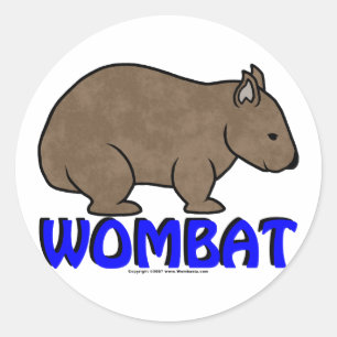Wombat Logo III Ronde Sticker