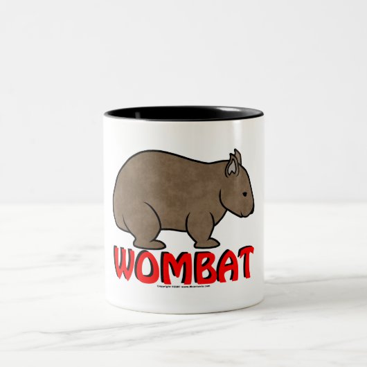 Wombat Logo Tweekleurige Koffiemok (Center)
