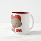 Wombat Love Tweekleurige Koffiemok (Voorkant rechts)