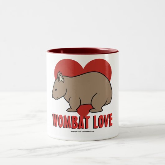 Wombat Love Tweekleurige Koffiemok (Center)