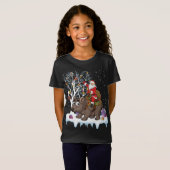 Wombat Lover Xmas Gift Santa Riding Wombat Christm T-shirt (Voorkant volledig)
