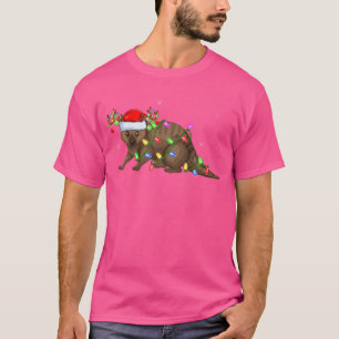 Wombat Lover Xmas Lighting Santa Wombat Kerstmis T-shirt