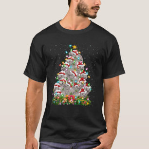 Wombat Lover Xmas Lights Santa Wombat Kerst Tr T-shirt