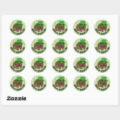 Wombat met St. Patrick's Day-thema Ronde Sticker (Vel)