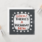 Wombat Now-Wenskaart Kaart (Voorkant / Achterkant in situ)