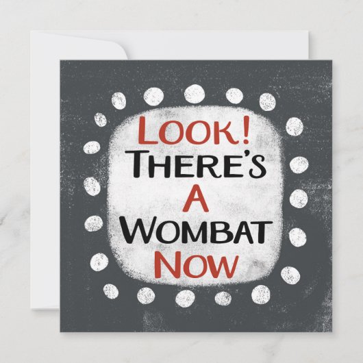 Wombat Now-Wenskaart Kaart (Voorkant)