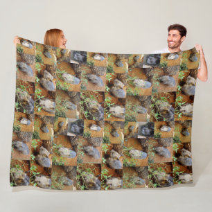 Wombat Photo Collage Fleece Deken