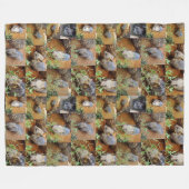 Wombat Photo Collage Fleece Deken (Voorkant (Horizontaal))