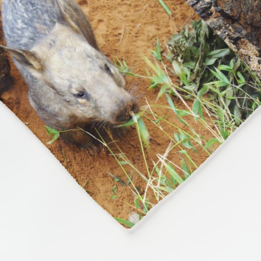 Wombat Photo Collage Fleece Deken (Hoek)