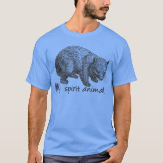 Wombat Spirit Dier retro T-shirt