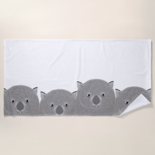 Wombat strandhanddoek strandlaken (Voorkant)