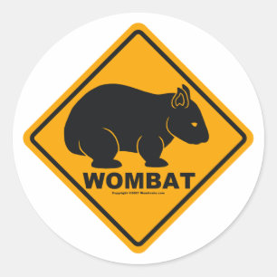 Wombat-teken Ronde Sticker