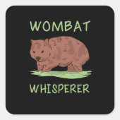 Wombat Vierkante Sticker (Voorkant)