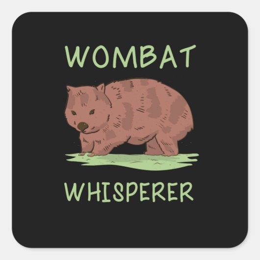 Wombat Vierkante Sticker (Voorkant)