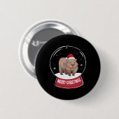 Wombat Vrolijk Kerstfeest Sneeuwbal Ronde Button 5,7 Cm (Voorkant /achterkant)